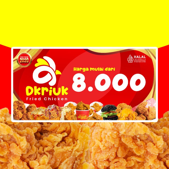 Banner Spanduk Dkriuk - Ukuran 200 x 100 cm