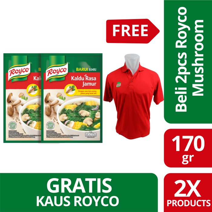 

Promo Terbatas Royco Kaldu Jamur 170G Isi 2 Free Kaos Aman