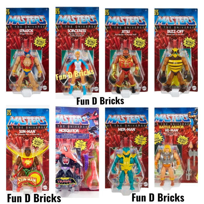 Masters Of The Universe Fisto Faker Ninjor Tri-Klops Webstor Stinkor
