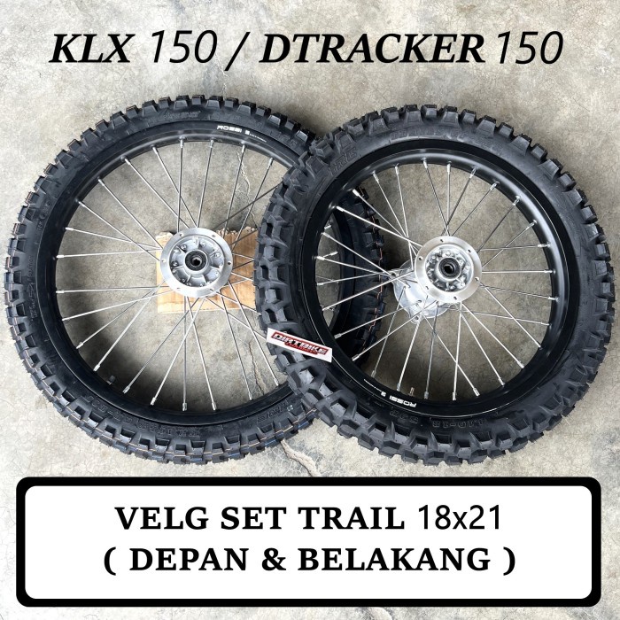 Velg SET KLX 18 21 Depan Belakang Lingkar SET + BAN Trail 36H 28H