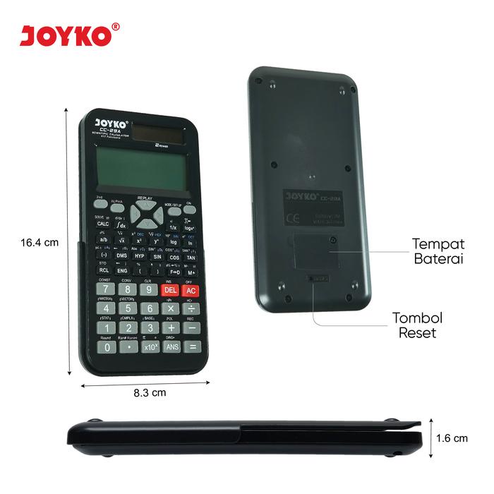 

JOYKO SCIENTIFIC CALCULATOR KALKULATOR ILMIAH JOYKO MATEMATIKA CC-29A