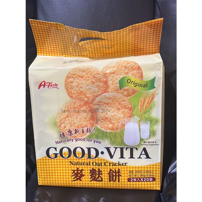 

A-Taste Good Vita Original Oat Cracker / Biskuit Cracker Original 380g