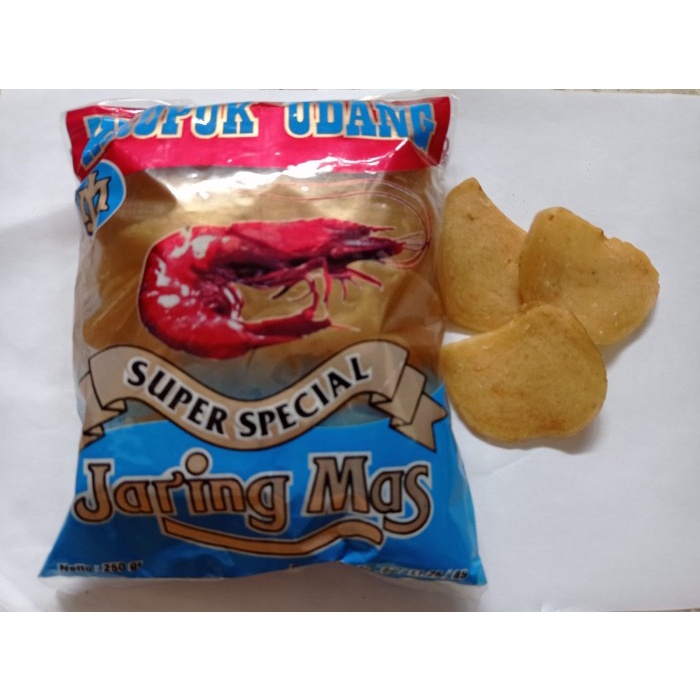 

Kerupuk Udang Super Spesial Jaring Mas 250gram