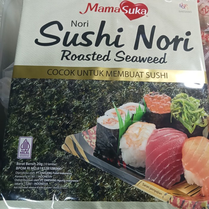 

sushi nori rumput laut lebar 10 lembar