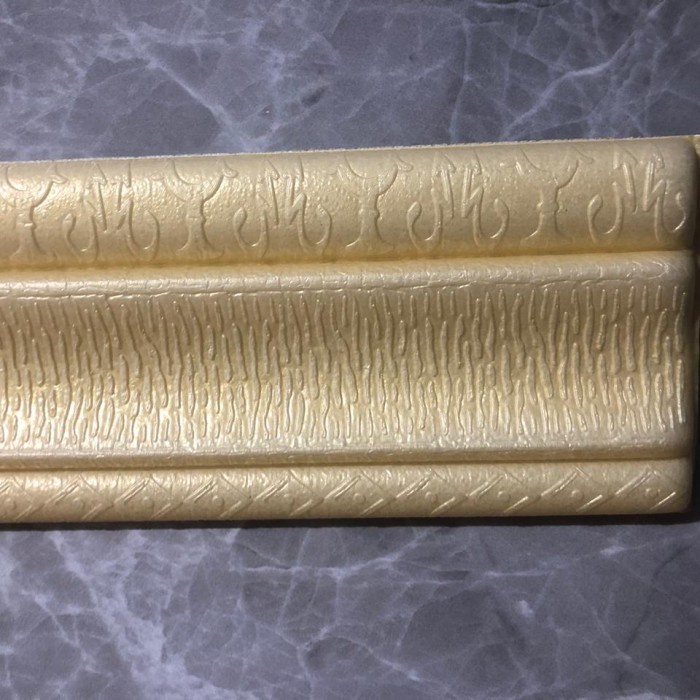 JTTOP" WALL BORDER FOAM LIST MOULDING 3D EMBOSS GOLD HITAM CREAM MARMER