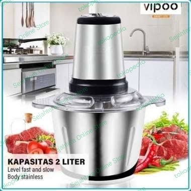 VIPOO Chopper Blender Capsule Penggiling Bumbu Daging Chopper : V6004