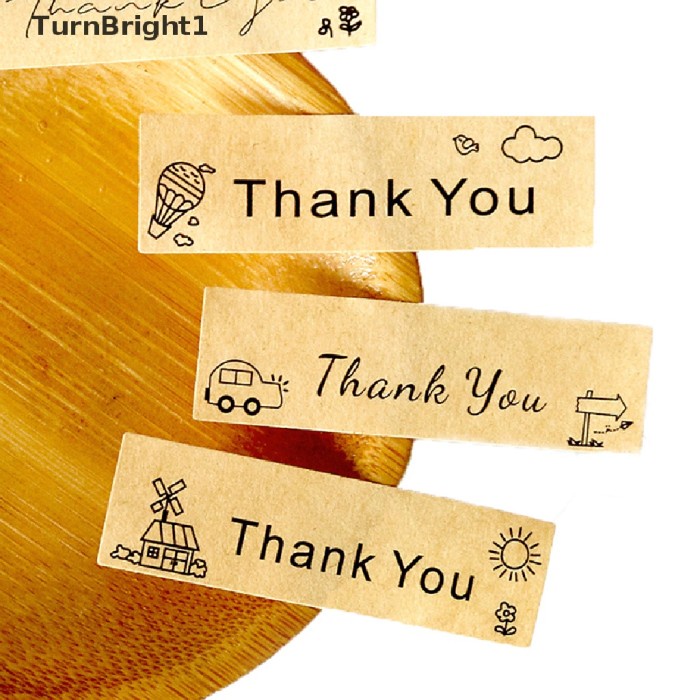 

Terbaru!! 120Pcs Stiker Label Segel Amplop Handmade Tulisan Thank You Cod