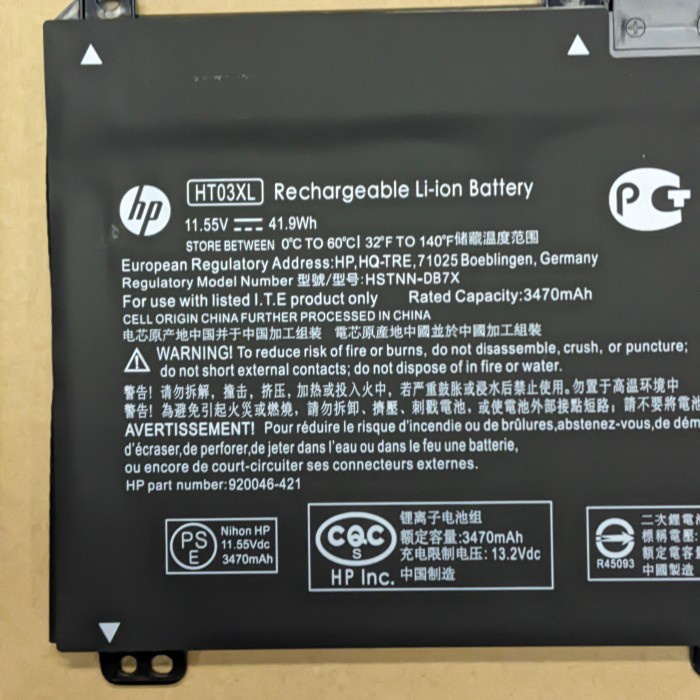 ORIGINAL BATERAI LAPTOP HP PAVILION X360 15-DA 15-DA0030TU HT03XL / TF03XL