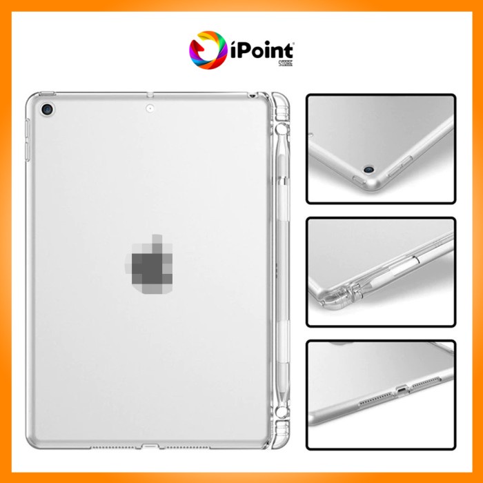 IPAD MINI 6 8.3" SILICONE CASE TRANSPARANT WITH PENCIL SLOT