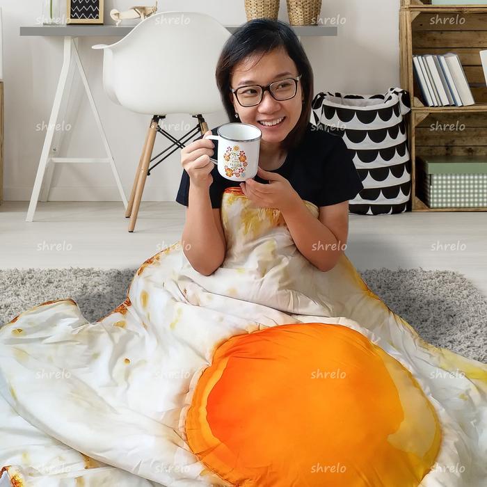 Hot Sale Selimut Dewasa Telur Ceplok Atau Telor Mata Sapi Readyy