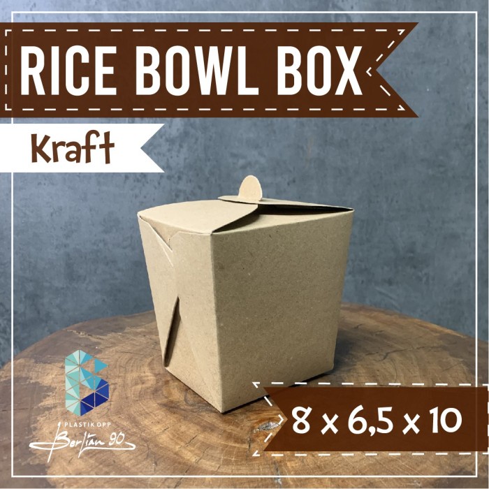 Food Pail Rice Bowl Paper Rice Box Lunch Box Takeaway Kraft