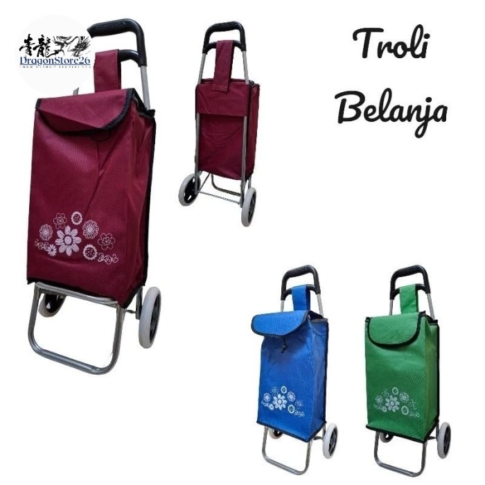Troli Roda Minimalis Trolley Bag Folding Portable / Tas Belanja dan Troli Belanja / Troli Belanja