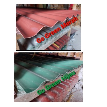 atap go green / Atap gelombang multi green / FIBER GELOMBANG HIJAU MERAH