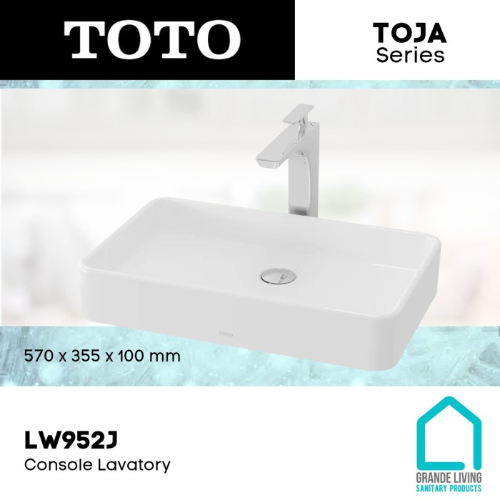 TOTO Console Lavatory LW 952 J Wastafel Meja Keramik LW952J Body only