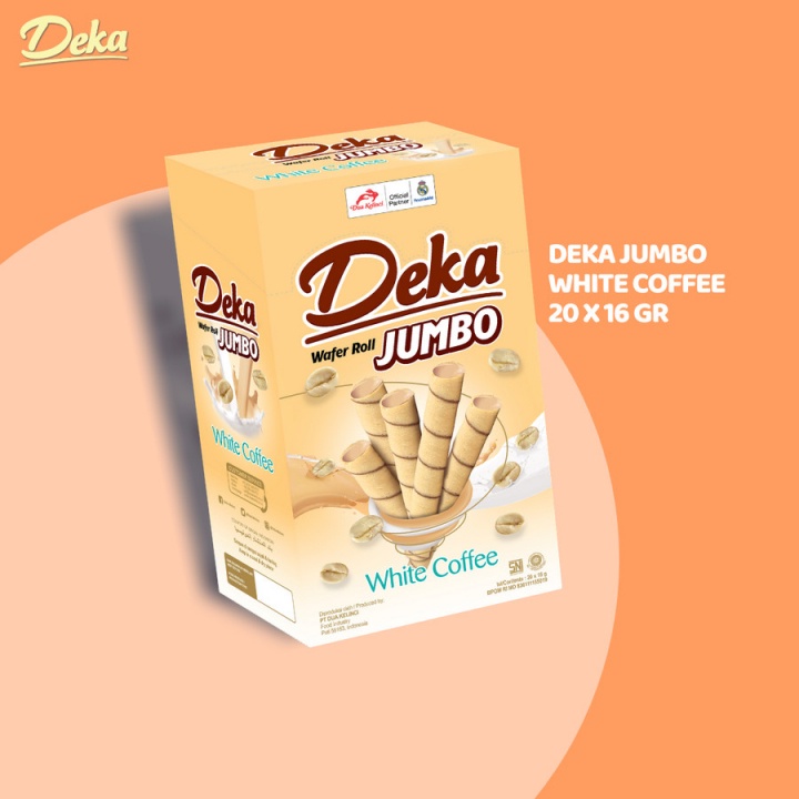 

A [ Berkah ] Deka Wafer Roll Jumbo Dua Kelinci Box Isi 20 X 14Gr Choco Banana Cheesy Durian White