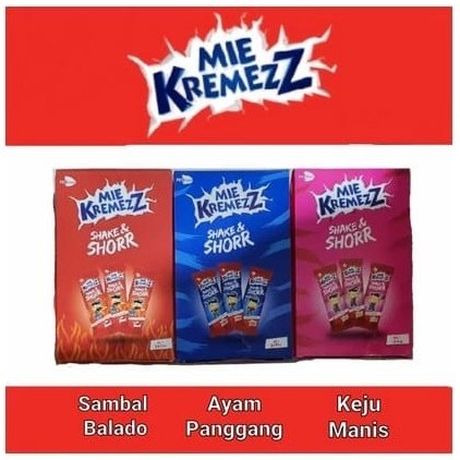 

A Mie Kremezz 1 Box Isi 20 Pcs / Snack Mie Langsung Di Makan