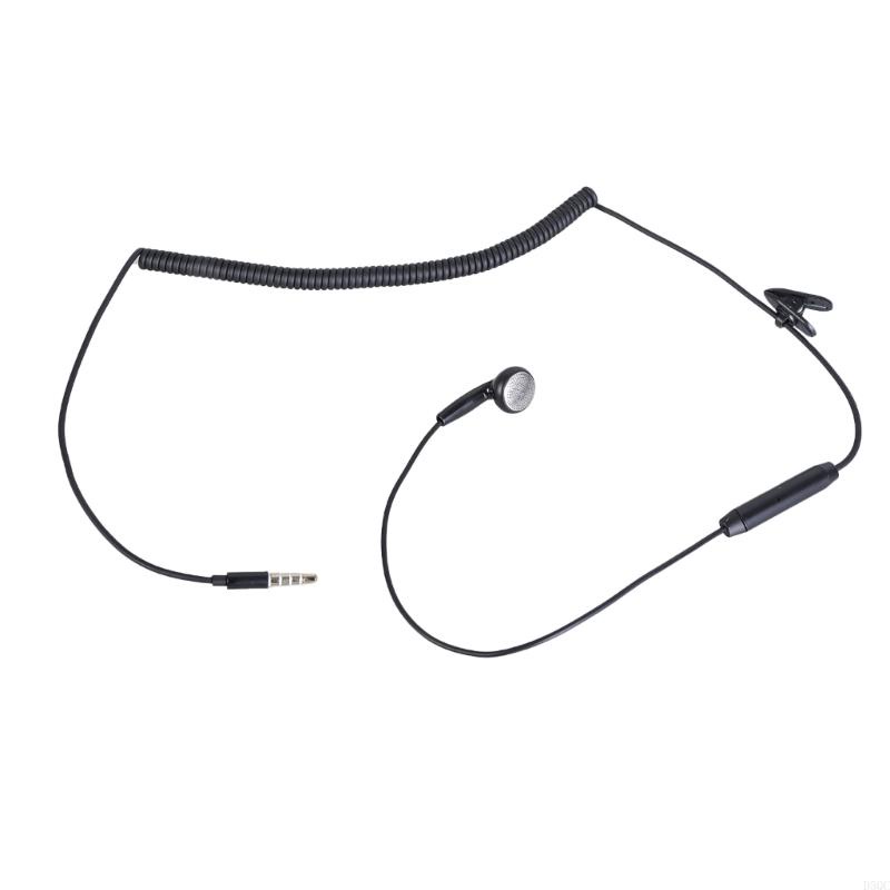 Mono Earphone Earplug with Builtin Microphone for Running Driving & Security Use D5QC