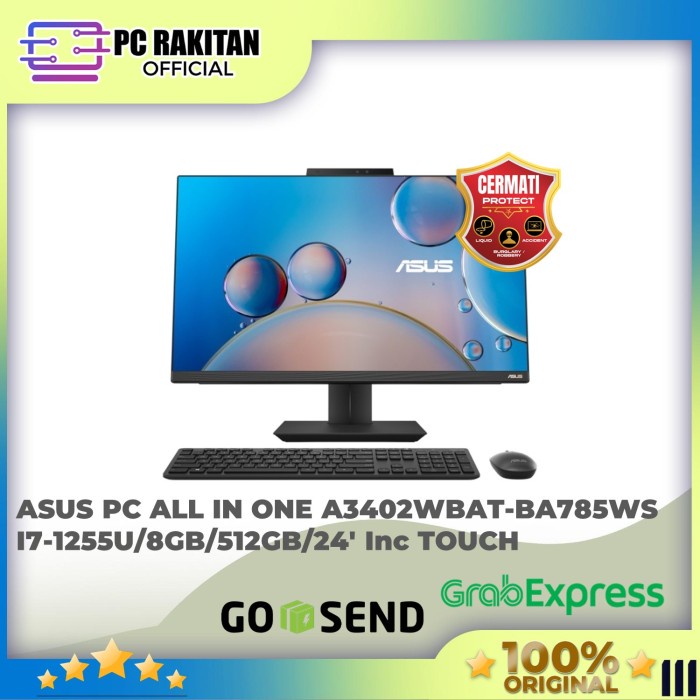 ASUS PC ALL IN ONE A3402WBAT-BA785WS I7-1255U/8GB/512GB/24' Inc TOUCH