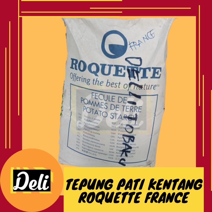 

(TopSeller) Potato Starch Roquette France Tepung Pati Kentang Putih Timbangan 1kg