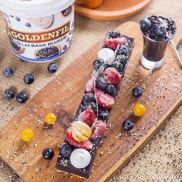 

(TopSeller) Goldenfil Strawberry Jam 1kg dan Blueberry Jam 1 kg - Selai - Filling