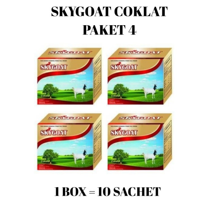 

(TopSeller) Paket 4 Skygoat Susu Kambing Etawa Bubuk Skygoat Full Cream