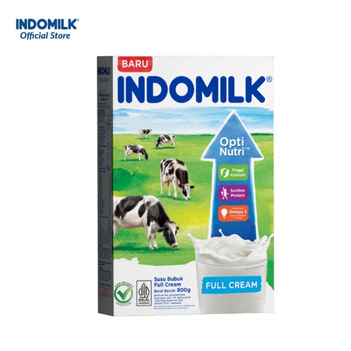 

(TopSeller) INDOMILK SUSU BUBUK FULL CREAM PLAIN COKLAT MILKY T MILK POWDER 800 GR