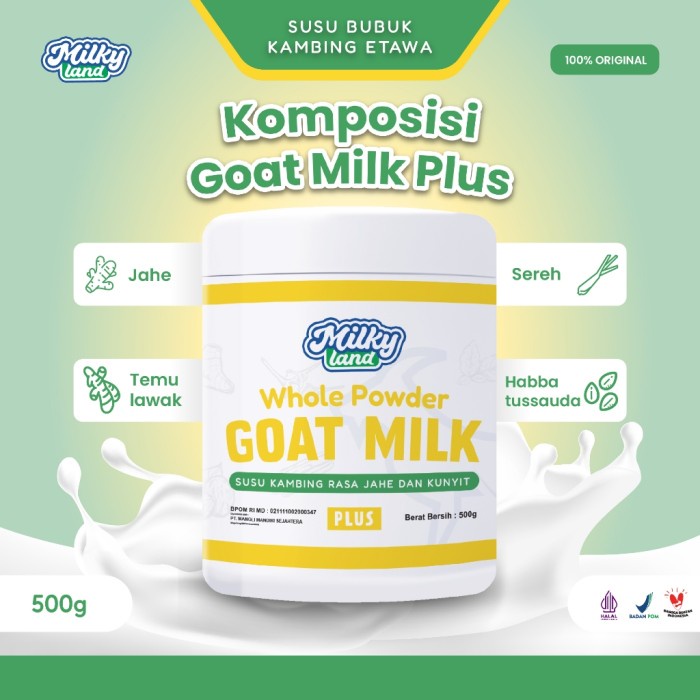 

(TopSeller) Susu Kambing Etawa Bubuk Herbal 500gr Rendah Gula Tambahan BPOM