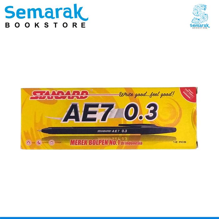 

Standard Ae7 Pulpen Delta Tip 0.3 Mm - Hitam [1 Pack / 12 Pcs]