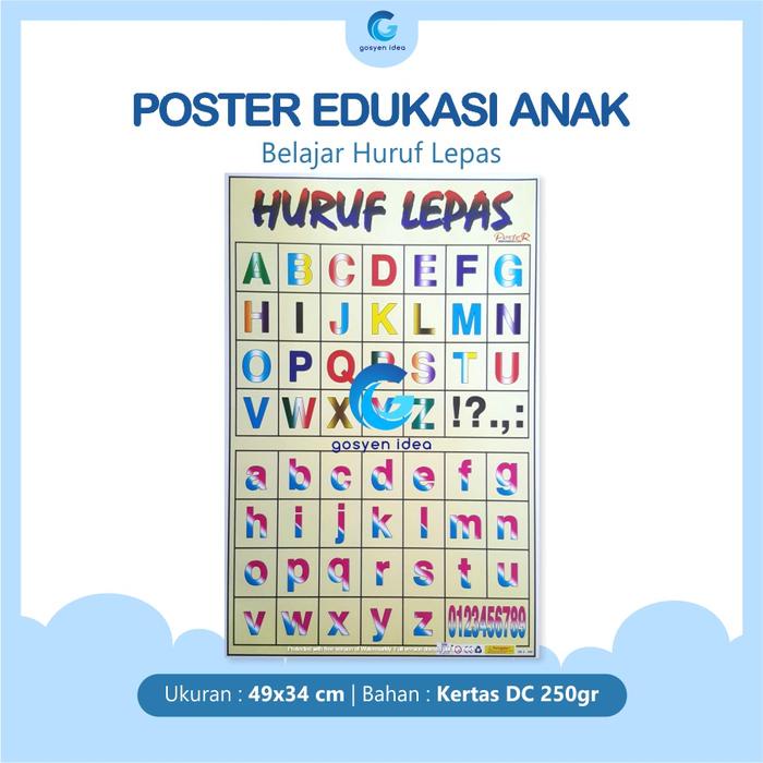 

Poster Pendidikan Edukasi Anak Belajar Huruf Lepas Karton Sekolah