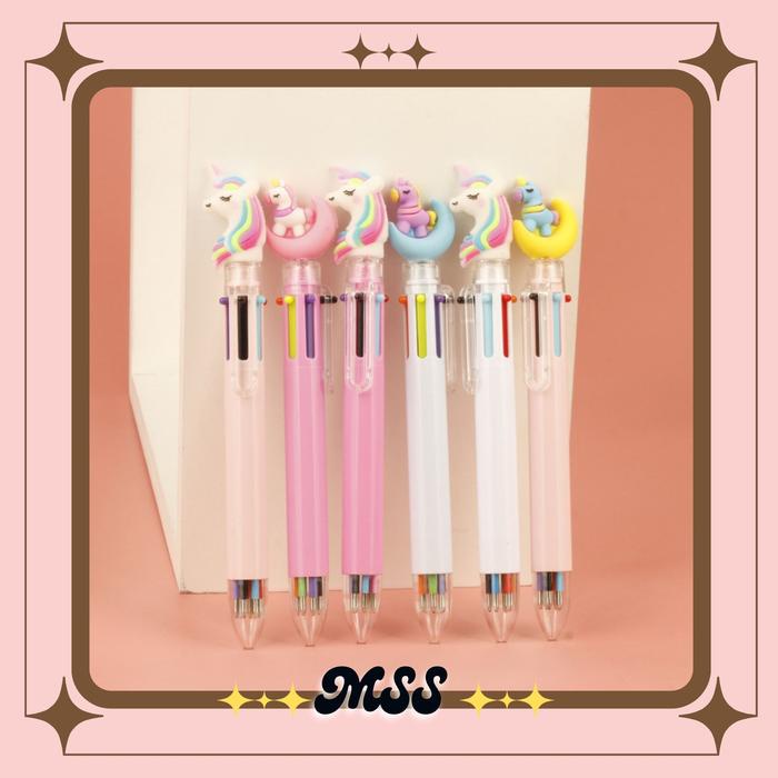 

Mss (Cod) Pena Karakter Mekanik 6 Warna Unicorn Full Moon Pulpen Karakter Unicorn Warna Warni Pulpen
