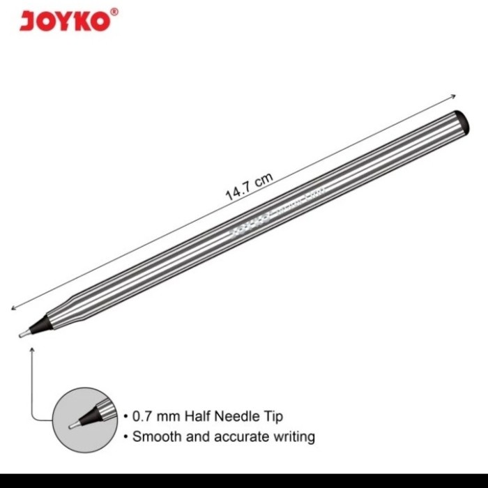 

Ball Pen / Pulpen / Pena Joyko Bp-249 / 12 Pcs / Lino / 0.7 Mm - Black