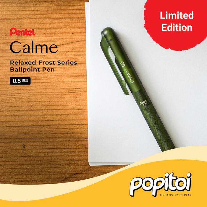 

Pentel Calme Relaxed Frost Series (Limited Edition) Ballpoint Pen 0.5 Mm Pulpen Relaxation
