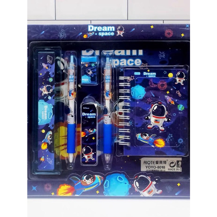 

Satu Set Perlengkapan Alat Tulis 6 In 1 Sekolah Lucu Karakter