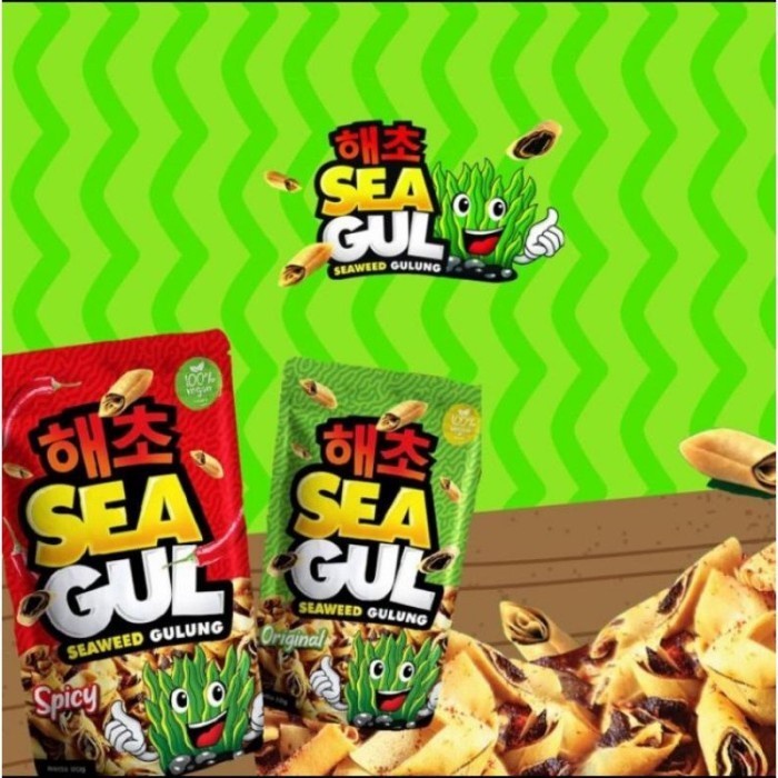 

A Seagul Seawed Gulung Snack Vegan Spicy