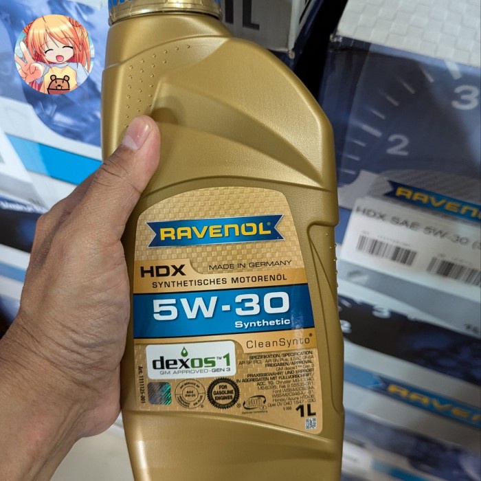 OLI MOBIL RAVENOL HDX 5W 30 DEXOS 1 ORIGINAL JERMAN ORIGINAL