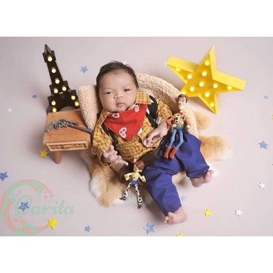 Baju Toy Story Bayi/Baju Woody/Newborn Photography/Newborn Prop