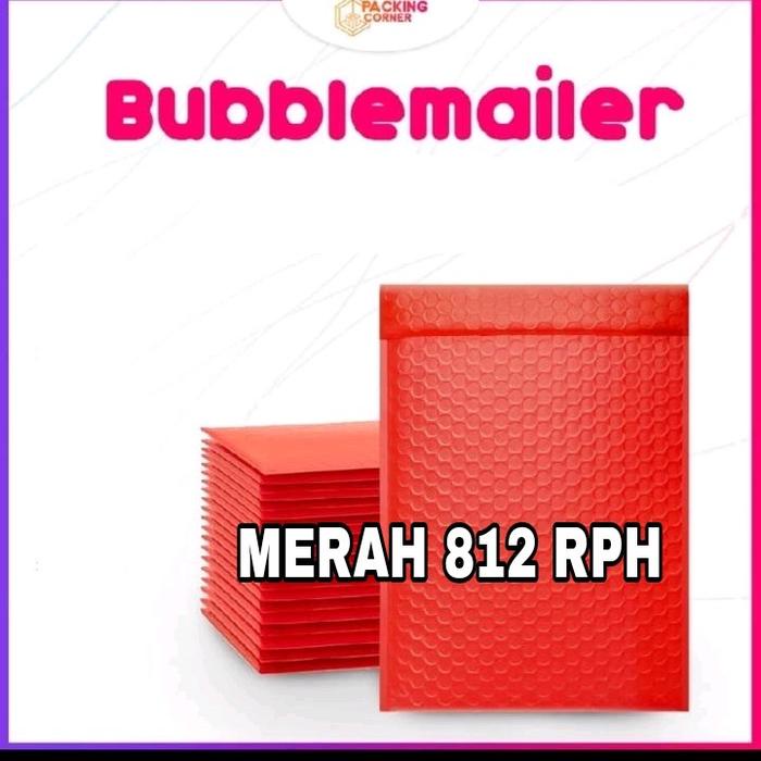 

pintar- Bubble Amplop Packing Pembungkus Pelindung bahan plastik seri warna Red merah 812 RPH