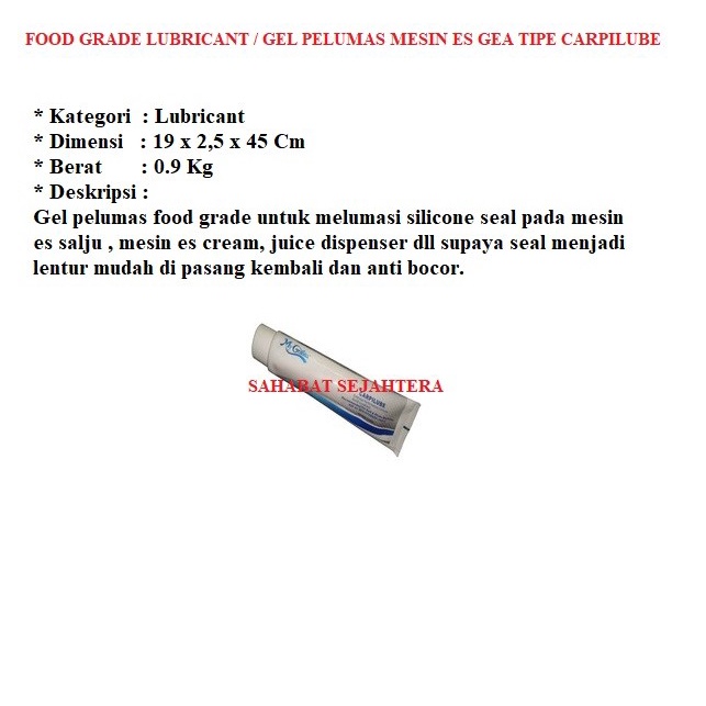 

FOOD GRADE LUBRICANT GEA CARPILUBE