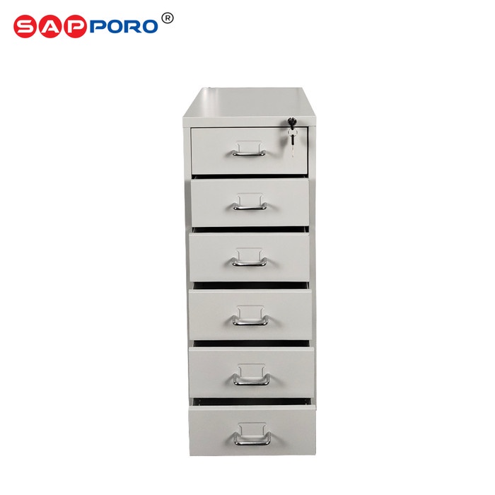 

pintar- SAPPORO ALZEY KEY - Lemari Kantor Lemari Besi Portable 6 Laci