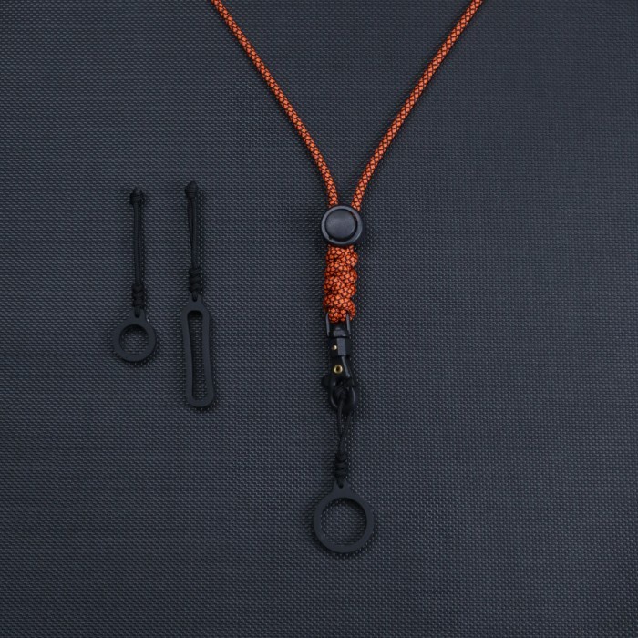 

pintar- Lanyard ID Card Kalung Tali Gantungan Hp Snaphook Multifungsi Paracord 4mm 550lbs