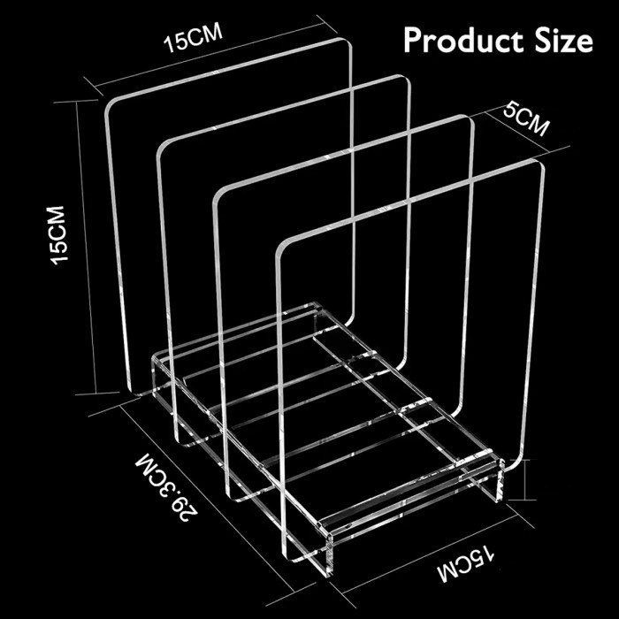 

pintar- STAND DISPLAY BOOK ACRYLIC / RAK AKRILIK PEMBATAS BUKU / PENAHAN BUKU