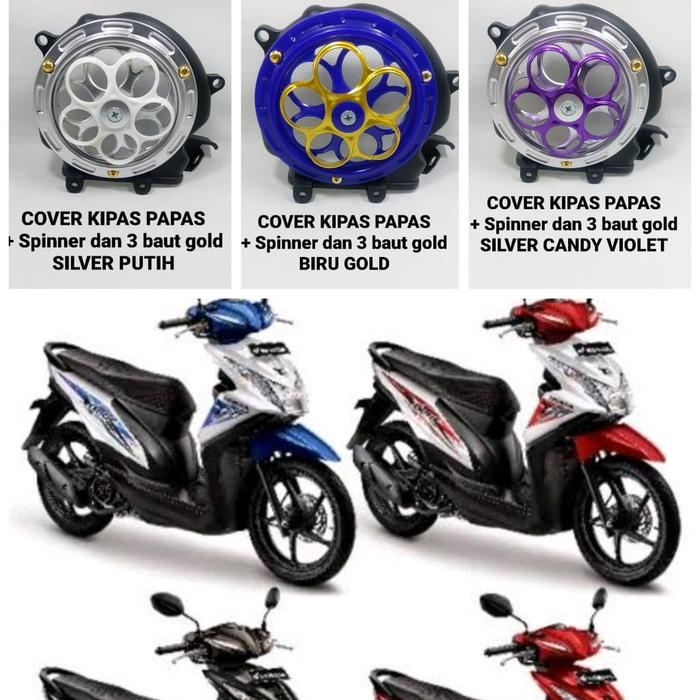 DISKON SPINNER DAN COVER KIPAS MOTOR BEAT FI 2016-2019, BEAT FI 2012-2015, BEAT KARBU 2009-2012