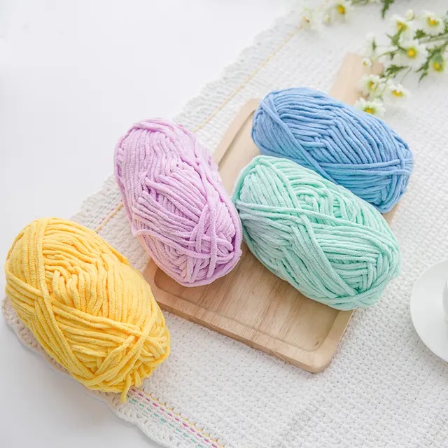 

Benang Rajut Mini Chenille 4mm Import (50g)