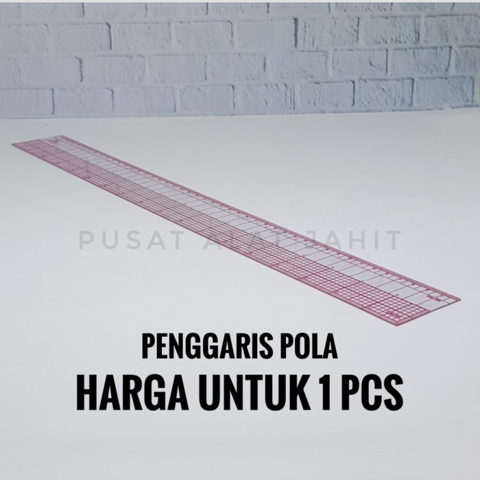 

PENGGARIS POLA JAHIT B-95 45CM QUILTING RULER METRIC SKALA PLASTIK