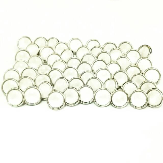 

Isi 100 pcs Diameter 11mm /13 mm - Kancing Baju Mutiara - Kancing Jamur Mutiara Silver Gold