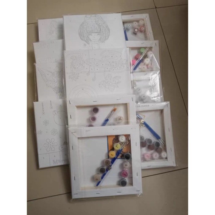 

pintar- children canvas set painting - coloring by number - prakarya anak