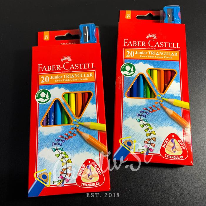 

pintar- Pensil 20 Warna Anak Faber Castell Junior Triangular Colour 20
