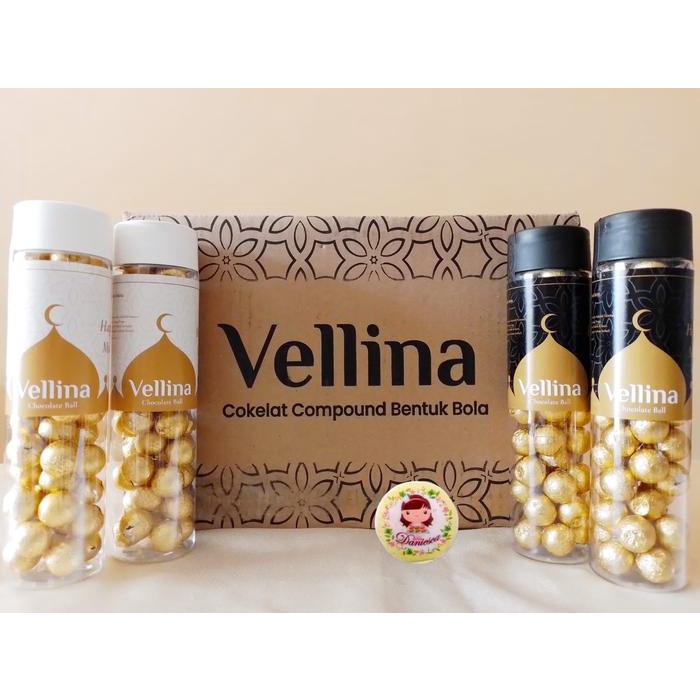 

Kartonan Vellina Chocolate Ball Coklat Bentuk Bola Edisi Eid Mubarak Isi 24 Tabung DS Bgr Cokelat