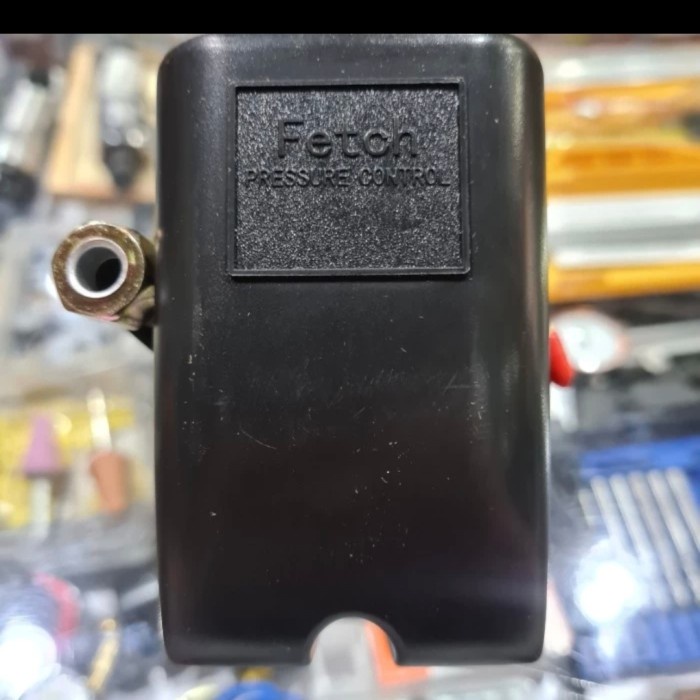 pressure switch otomatis auto compressor kompresor shark fetch original 1/2 - 15 hp 4 lubang