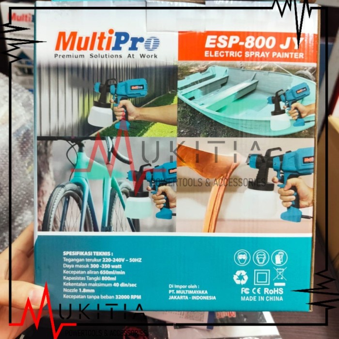 Spraygun Elektrik Multipro ESP800 Nozzle Kuningan Multipro Spray gun